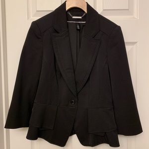 White House Black Market Black Peplum Jacket
